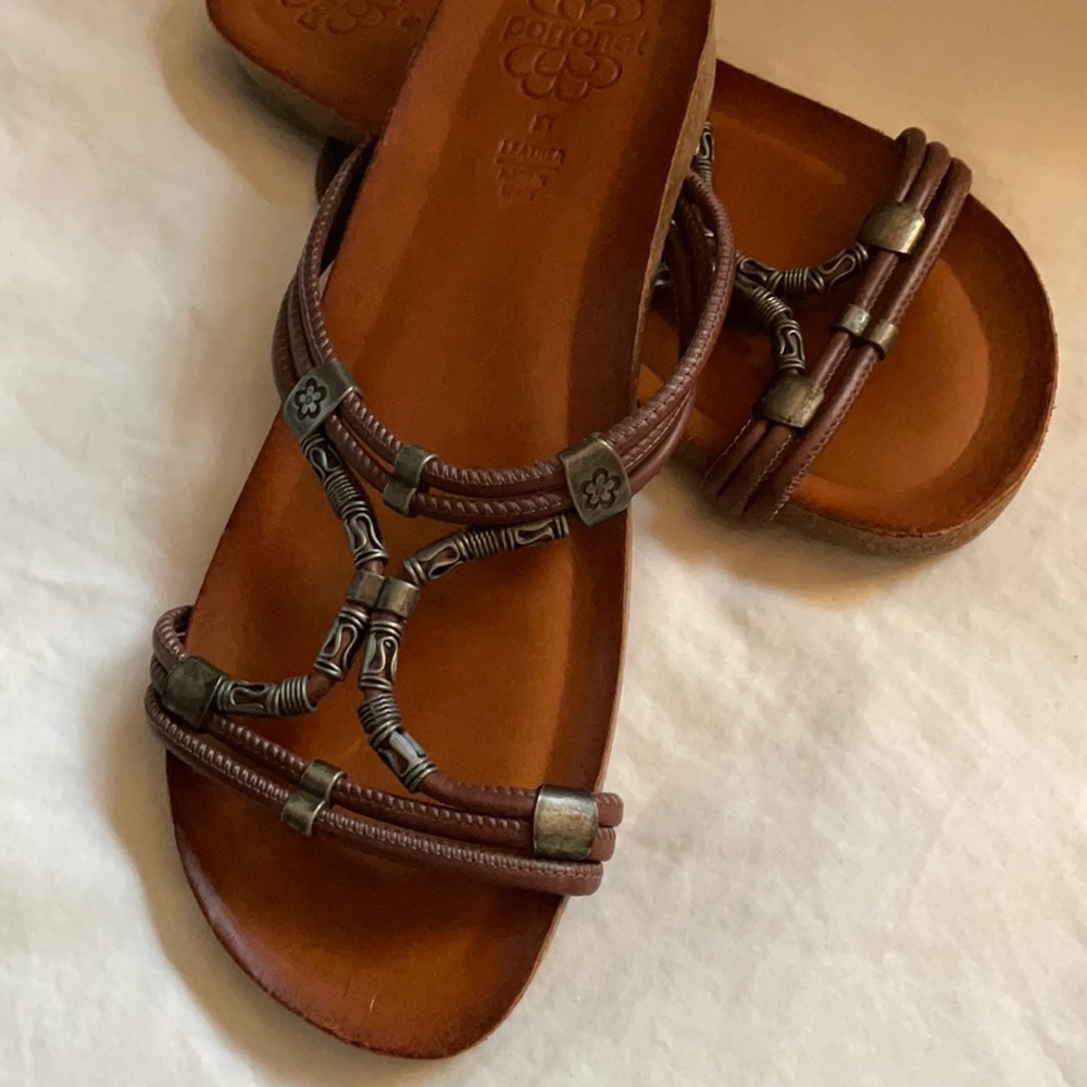 Porronet leather sandals size 40.